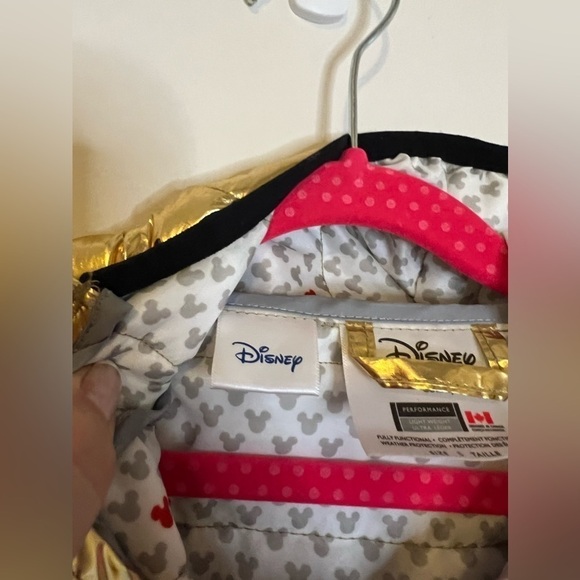 𝅺DISNEY Puffer Jacket in Gold Size 5 T - Picture 3 of 3